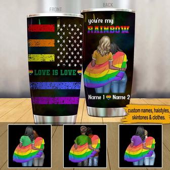 Love Is Love You're My Rainbow Custom Tumbler - LGBT Gift - Thegiftio UK