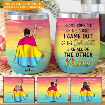 I Came Out Of The Cabinets Custom Wine Tumbler - LGBT Gift - Thegiftio UK