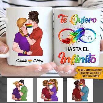 I Love You To Infinity Custom Mug - Gift for LGBT Lovers - Thegiftio UK