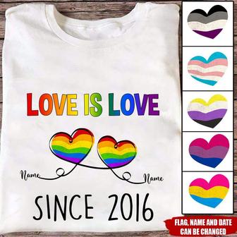 Love Is Love Personalized T Shirt - Gift for Couples - Thegiftio UK