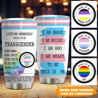 I Am Who I Am Meant To Be Personalized Tumbler - Pride Gift - Thegiftio UK