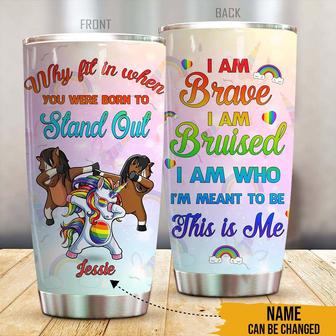 Why Fit In When You We're Born To Stand Out Custom Tumbler - Thegiftio UK