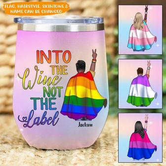 Into The Wine Not The Label Custom Tumbler - Gift for LGBT - Thegiftio UK