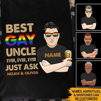 Best Gay Uncle Ever Personalized T-Shirt - Gift for Uncle - Thegiftio UK