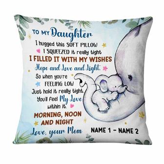 Personalized Mom Grandma Son Grandson Daughter Granddaughter Elephant Pillow - Thegiftio