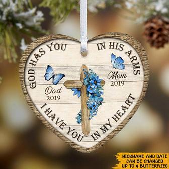God Has You In His Arms Custom Ornament - Memorial Gift - Thegiftio UK
