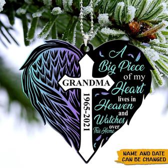 A Big Piece Of My Heart Custom Ornament - Memorial Gift - Thegiftio UK