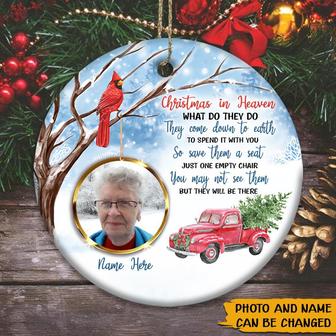 Christmas In Heaven Personalized Ornament - Memorial Gift - Thegiftio UK