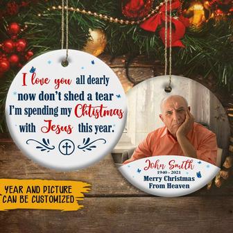 Memorial Ornament Personalized - Sympathy Gift - Thegiftio UK