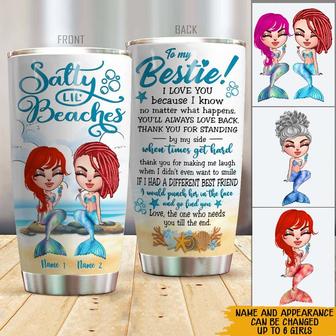 Salty Lil Beaches Personalized Tumbler - Gift for Bestie - Thegiftio UK