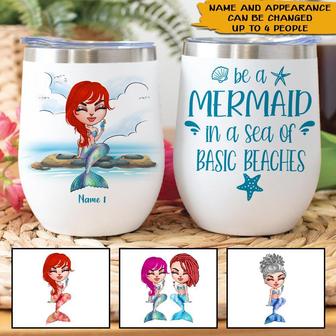 Be A Mermaid Personalized Wine Tumbler - Gift for Friends - Thegiftio UK