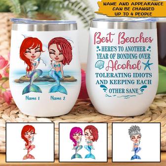 Mermaid Custom Wine Tumbler - Gift for Wine Lovers - Thegiftio UK