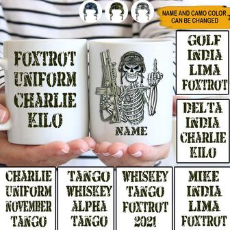 Military Custom Mug NATO Phonetic Alphabet - Soldier Gift - Thegiftio UK