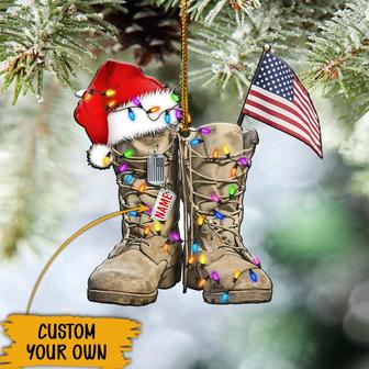 Military Combat Boots Custom Ornament - Christmas Gift - Thegiftio UK