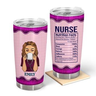 Nurse Nutrition Facts Personalized Tumbler - Gift for Nurses - Thegiftio UK