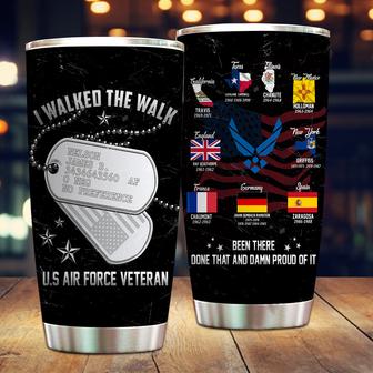 U.S. Veteran I Walked The Walk Custom Tumbler - Veteran Gift - Thegiftio UK