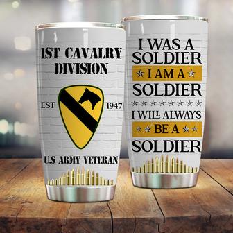 Army Veteran I Was A Soldier Custom Tumbler - Veteran Gift - Thegiftio UK