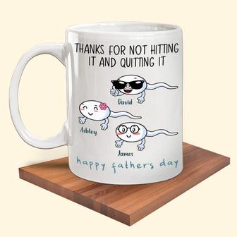 Dad Mug Thanks For Not Hitting It Custom Mug - Gift for Dad - Thegiftio UK