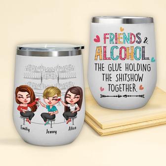 Bestie Wine Tumbler Custom Gift for Friends - Fun Present - Thegiftio UK