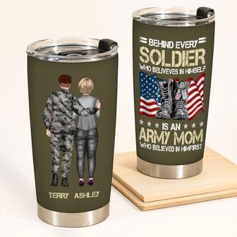 Behind Every Soldier Custom Tumbler - Gift for Army Dad - Thegiftio UK