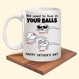 We Used To Live In Your Balls Custom Mug - Father's Day Gift - Thegiftio UK