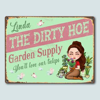 Dirty Hoe Personalized Metal Sign - Gift for Gardeners - Thegiftio UK