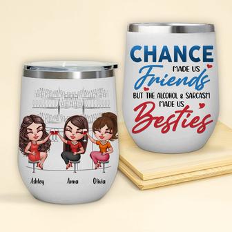 Bestie Wine Tumbler Custom - Gift for Best Friends - Thegiftio UK
