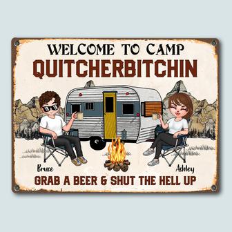 Camping Custom Metal Sign - Personalized Gift for Campers - Thegiftio UK