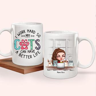 Cat Mom Custom Mug - Gift for Cat Moms and Cat Lovers - Thegiftio UK
