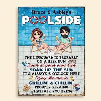 Pool Metal Sign Personalized Metal Sign - Gift for Family - Thegiftio UK