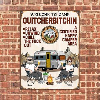 Camping Quitcherbitchin Custom Metal Sign - Gift for Campers - Thegiftio UK