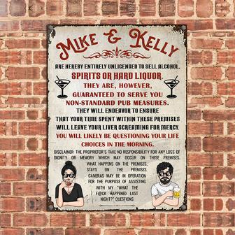 Home Bar Personalized Metal Sign - Gift for Drink Lovers - Thegiftio UK