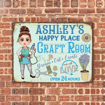 Craft Room Personalized Metal Sign - Gift for Crafters - Thegiftio UK