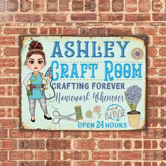 Craft Room Personalized Metal Sign - Gift for Crafters - Thegiftio UK