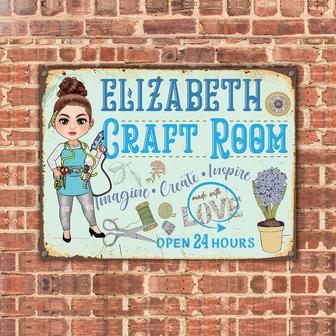 Craft Room Personalized Metal Sign - Gift for Crafters - Thegiftio UK