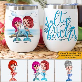Salty Lil Beach Personalized Wine Tumbler - Gift for Friends - Thegiftio UK