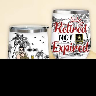 Veteran Custom Wine Tumbler - Gift for Retired Veterans - Thegiftio UK