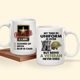 My Time In Uniform Is Over Custom Mug - Gift for Veterans - Thegiftio UK