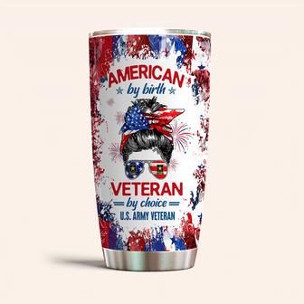 Veteran By Birth Custom Tumbler - Gift for Veterans - Thegiftio UK