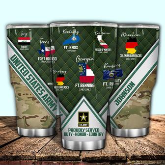 Veteran Custom Tumbler Proudly Served - Gift for Veterans - Thegiftio UK