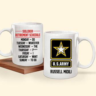 Veteran Schedule Personalized Custom Mug - Retirement Gift - Thegiftio UK