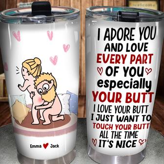 I Adore You Personalized Tumbler - Gift for Couples - Thegiftio UK