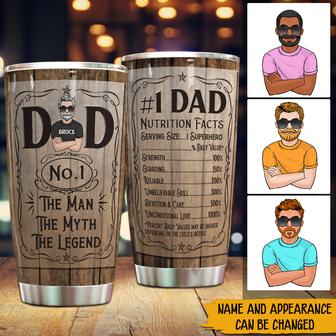 Dad Nutrition Facts Custom Tumbler - Gift for Father's Day - Thegiftio UK