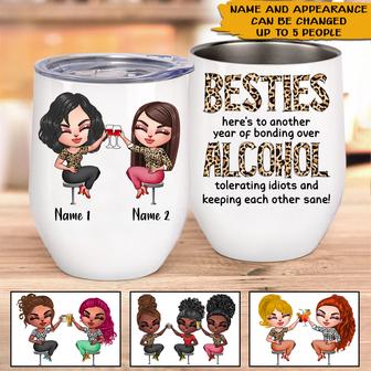 Bestie Custom Wine Tumbler - Gift for Best Friends - Thegiftio UK