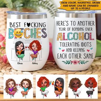 Besties Custom Wine Tumbler - Gift for Best Friends - Thegiftio UK