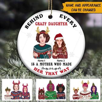 Mother Daughter Christmas Personalized Ornament - For Mom - Thegiftio UK