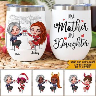 Mother Daughter Custom Wine Tumbler - Gift for Mom - Thegiftio UK