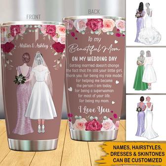 Mother Of The Bride Personalized Tumbler - Wedding Gift - Thegiftio UK