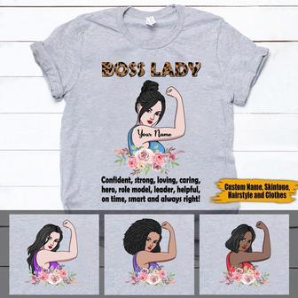 Boss Lady Personalized T-Shirt - Mother's Day Gift - Thegiftio UK
