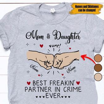 Best Partner In Crime Custom T-Shirt - Mother's Day Gift - Thegiftio UK